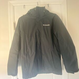 Mens Columbia Black 3-in-1 Hooded Winter Jacket